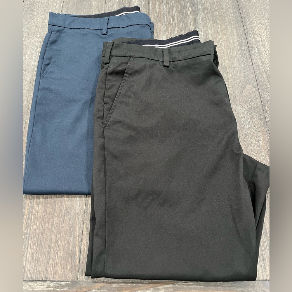BUNDLE (2) Amazon Essentials slim pants navy & black size 40x30